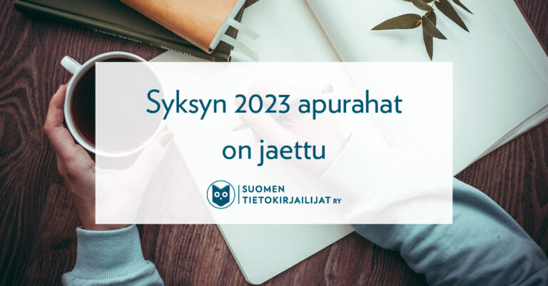 Suomen tietokirjailijoiden syksyn apurahat on jaettu