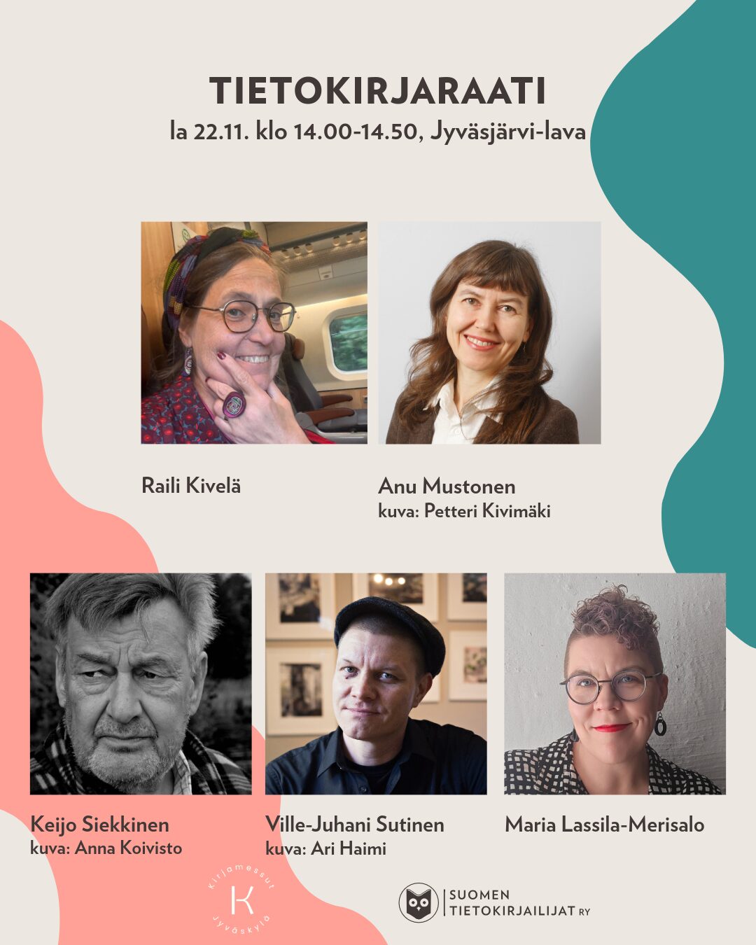 Tietokirjaraati ruotii uutuustietokirjoja Jyväskylän Kirjamessuilla