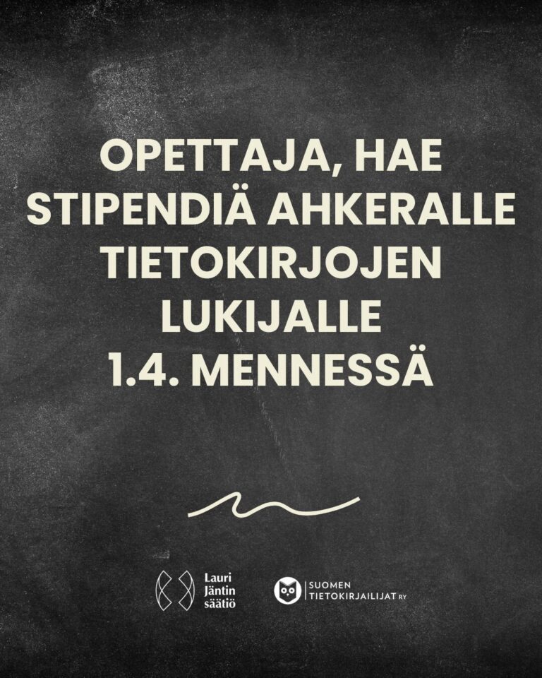 Tietokirjastipendit haettavissa