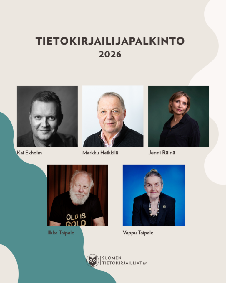 Tietokirjailijapalkinnot jaettiin Helsingin Kirjamessuilla